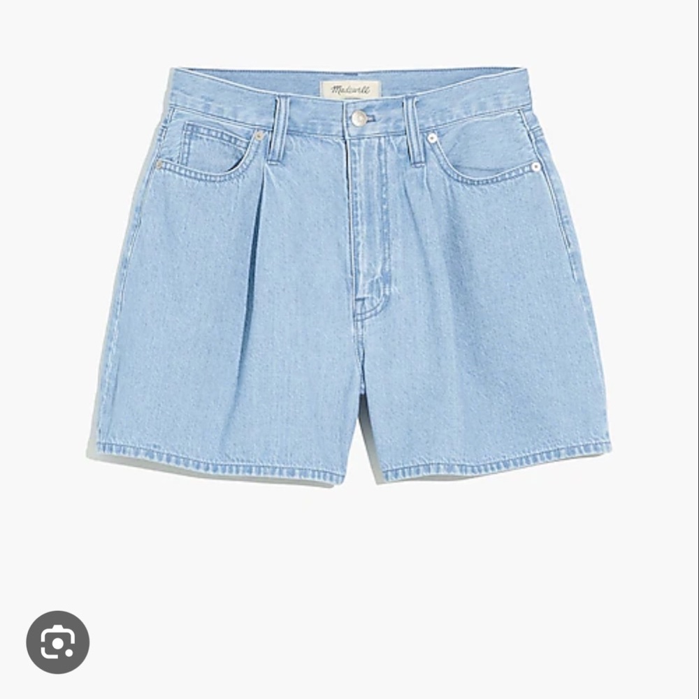 Madewell Pleated Denim Shorts